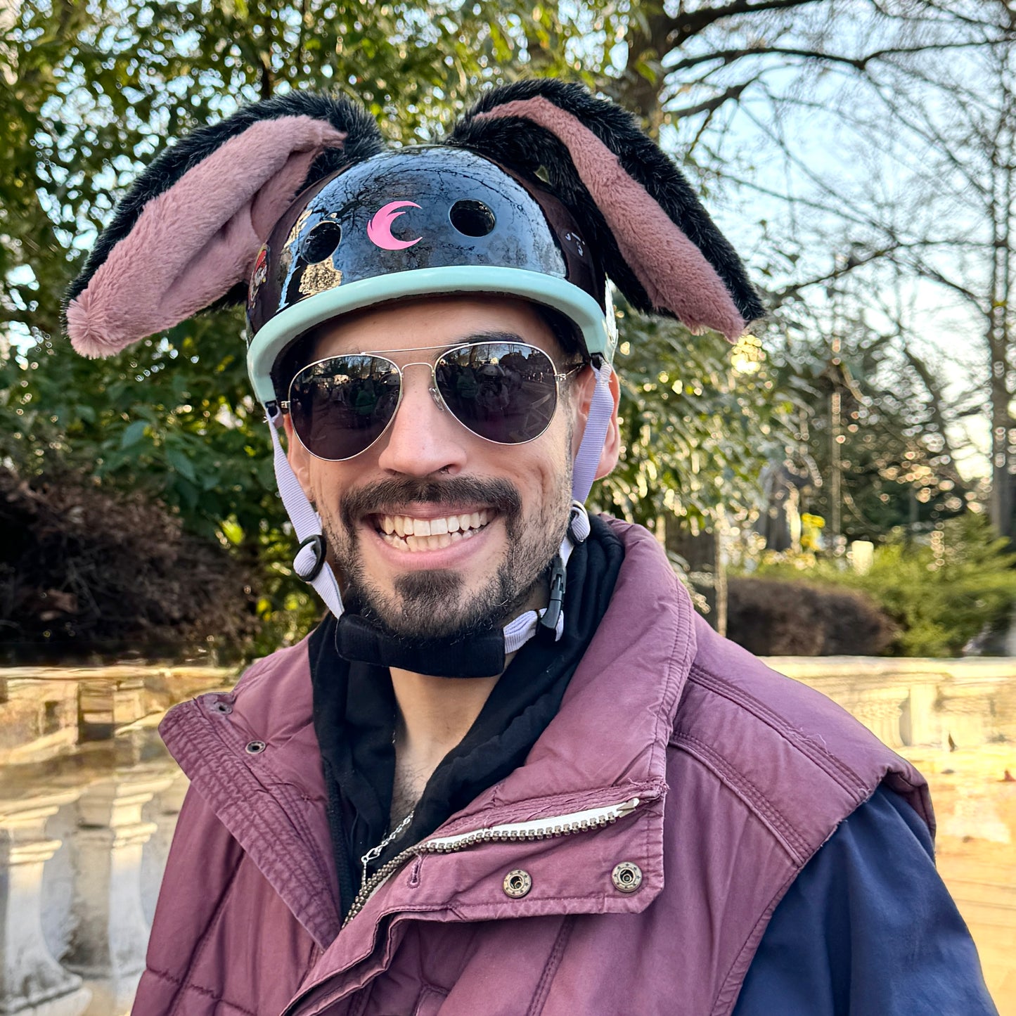 Helmet EARZ - Dark Grey & Pink - Large