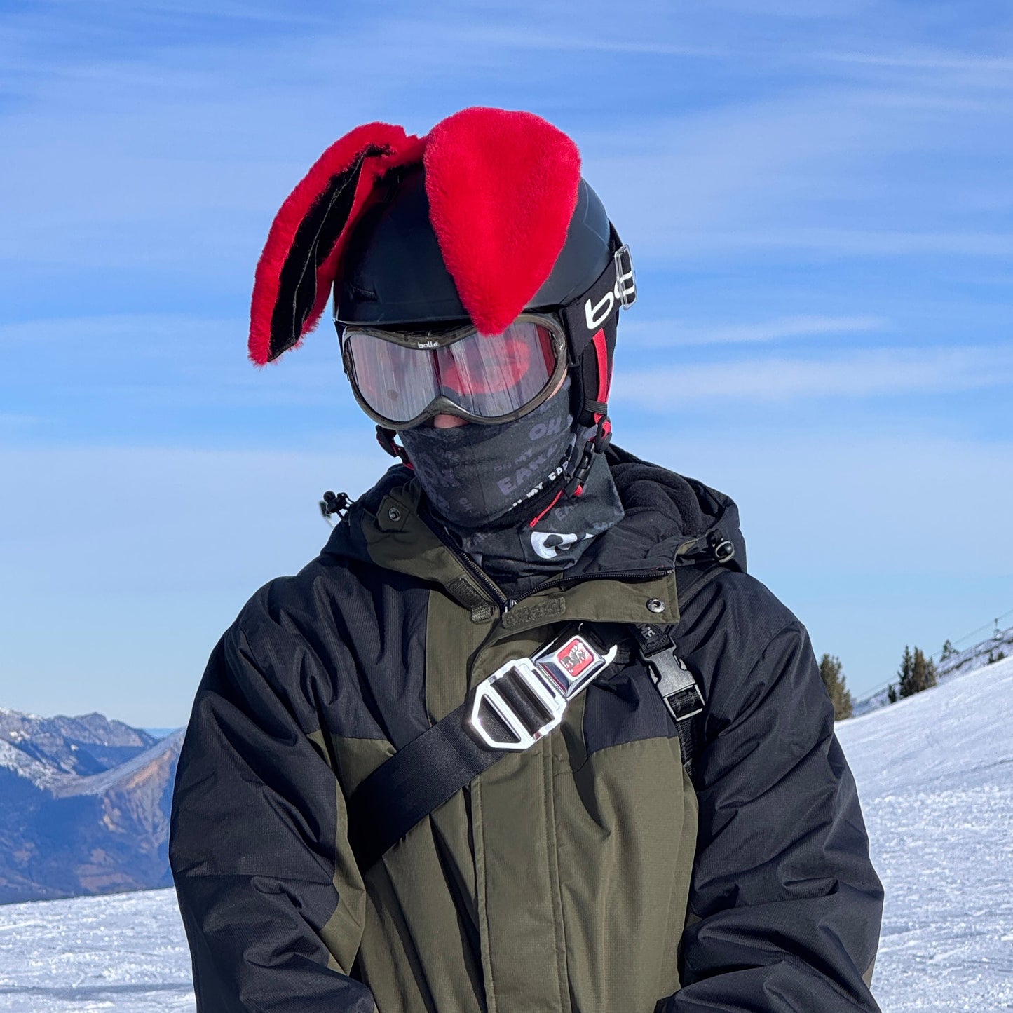 Helmet EARZ - Red & Black Leather - Large