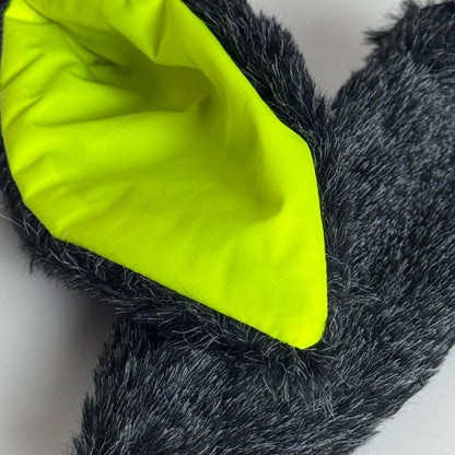 Helmet EARZ - Dark Grey & Neon Yellow - Large