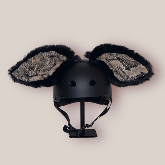 Helmet EARZ - Black & Snake Fluff - Large