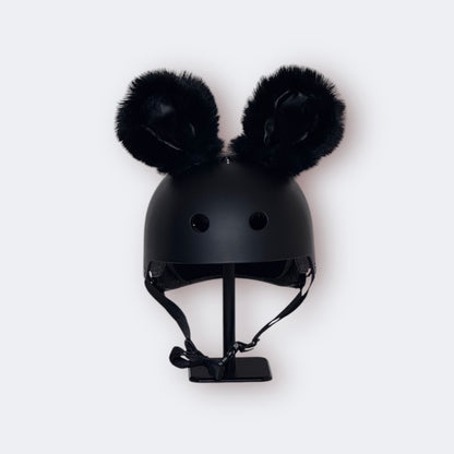 Helmet EARZ - Black & Black Leather - Mini Round