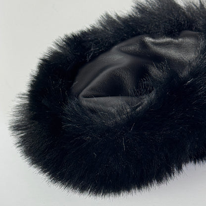 Helmet EARZ - Black & Black Leather - Mini Round