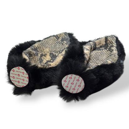 Helmet EARZ - Black & Snake Fluff