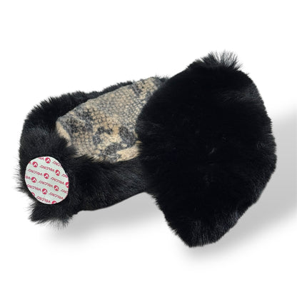 Helmet EARZ - Black & Snake Fluff