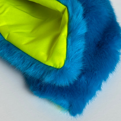 Helmet EARZ - Blue & Neon Yellow - Large