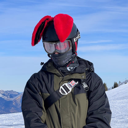 Helmet EARZ - Red & Black Leather - Large